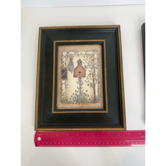 Linda Spivey Birdhouse Series Framed Prints Set of 2 Rustic Country Wall Decor - Picture 7 of 11